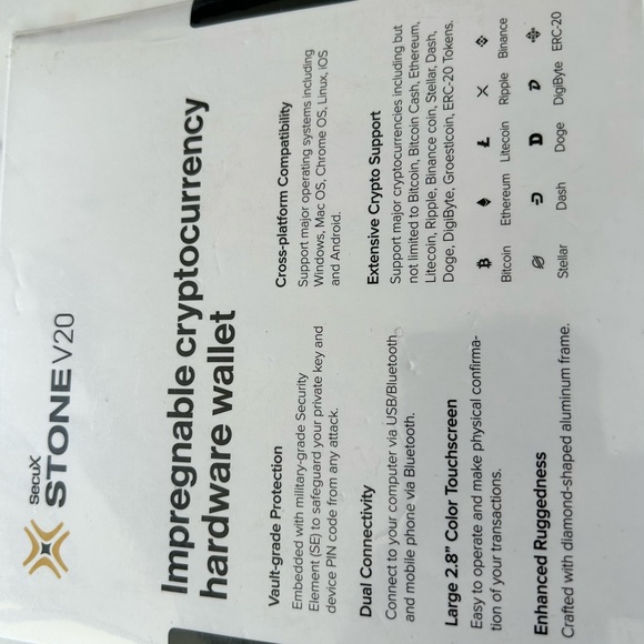 SecuX V20 - Most Secure Crypto Hardware Wallet w/ Bluetooth - Picture 3 of 7